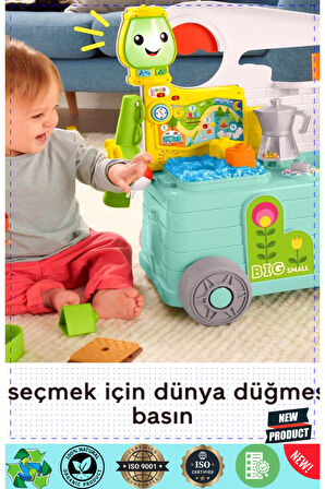 HCK81 Fisherr-Pricee® LnL 3'ü1 Arada Karavan-Türkçe ve İngilizce 5 Litre Kız Erkek Çocuk Oyuncaklar
