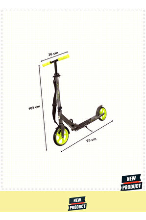 Evo Flexi Max 2 Tekerlekli Scooter Yeşil 5 Litre Kız Erkek Çocuk Oyuncakları Eğitici Oyuncaklar
