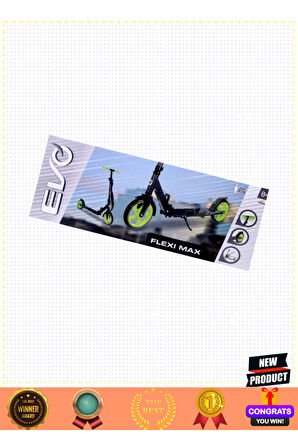 Evo Flexi Max 2 Tekerlekli Scooter Yeşil 5 Litre Kız Erkek Çocuk Oyuncakları Eğitici Oyuncaklar