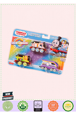 HNP82 Thomasss veee Arkadaşlarııı-Renk Değiştiren Küçük Trenler 3lü Paket 1 Gram Kız Erkek Çocuk Oyu