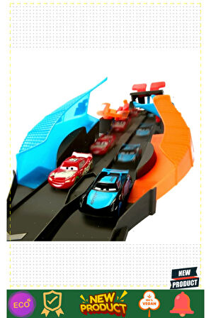 HPD80 Cars Karanlıkta Parlayan Yarışçılar Pist Seti 1 Gram Kız Erkek Çocuk Oyuncakları Eğitici Oyunc