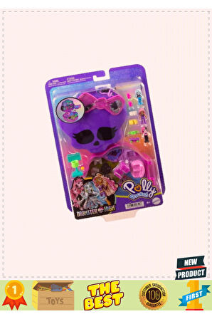 Pollyy Pockett Monsterr High Temalı Kompakt Oyun Seti 5 Litre Kız Erkek Çocuk Oyuncakları Eğitici