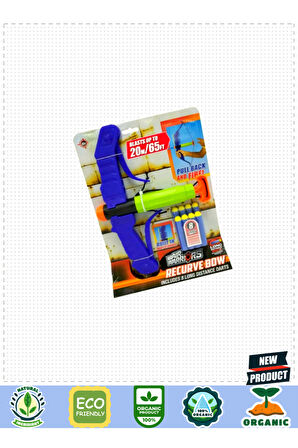 Air Warriors Recurve Bow 8 Mermili Sünger Dart Atan Yay 1 Gram Kız Erkek Çocuk Oyuncakları Eğitici O