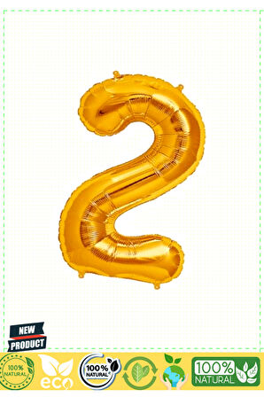 Şekilli Supershape Gold Rakam Folyo Balon 2 Numara 1 Gram Kız Erkek Çocuk Oyuncakları Eğitici Oyunca