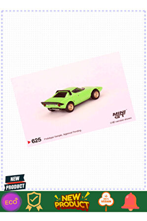 Mini GT 1/64 Lancia Stratos HF Stradale Verde Chiaro 1 Gram Kız Erkek Çocuk Oyuncakları Eğitici Oyun