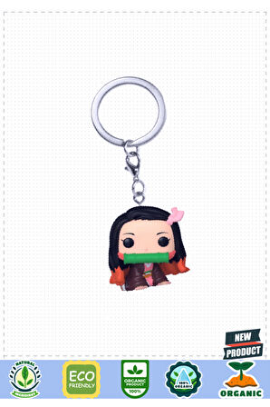Funko POP Figür Anahtarlık Demon Slayer Nezuko Kamado 1 Gram Kız Erkek Çocuk Oyuncakları Eğitici Oyu