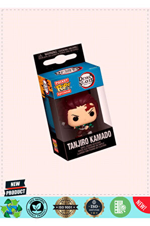 Funko POP Anahtarlık Animations Demon Slayer Tanjıro Kamado 1 Gram Kız Erkek Çocuk Oyuncakları Eğiti