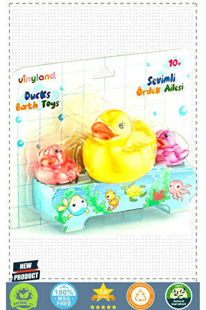 Vinyland Vinil Ördek Ailesi Banyo Oyuncakları 661778 1 Gram Kız Erkek Çocuk Oyuncakları Eğitici Oyun