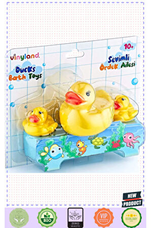 Vinyland Vinil Ördek Ailesi Banyo Oyuncakları 661778 1 Gram Kız Erkek Çocuk Oyuncakları Eğitici Oyun