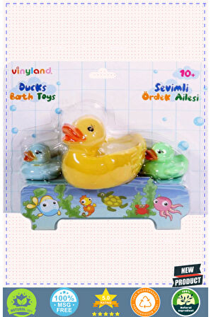 Vinyland Vinil Ördek Ailesi Banyo Oyuncakları 661778 1 Gram Kız Erkek Çocuk Oyuncakları Eğitici Oyun