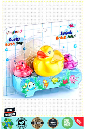 Vinyland Vinil Ördek Ailesi Banyo Oyuncakları 661778 1 Gram Kız Erkek Çocuk Oyuncakları Eğitici Oyun