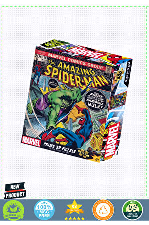 Prime 3D-MArveling Comics Spider-Man 300 Parça Puzzle 33181 1 Gram Kız Erkek Çocuk Oyuncakları Eğiti