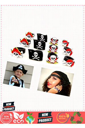 Kuru Kafa Şekilli Çocuk Uyumlu Plastik Korsan Yüzüğü 1 Gram Kız Erkek Çocuk Oyuncakları Eğitici Oyun