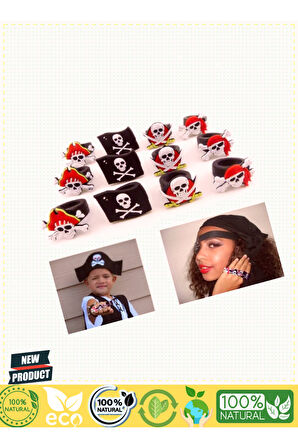 Kuru Kafa Şekilli Çocuk Uyumlu Plastik Korsan Yüzüğü 1 Gram Kız Erkek Çocuk Oyuncakları Eğitici Oyun