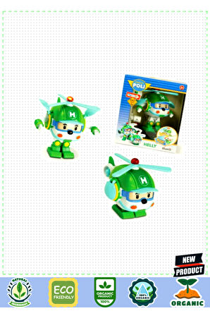POLI 83096 Robocar Poli Işıklı Dönüşen Figür Helly -Necotoys 1 Gram Kız Erkek Çocuk Oyuncakları Eğit