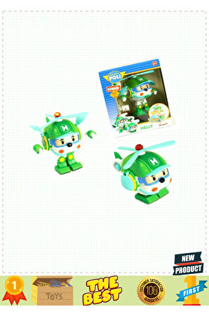 POLI 83096 Robocar Poli Işıklı Dönüşen Figür Helly -Necotoys 1 Gram Kız Erkek Çocuk Oyuncakları Eğit
