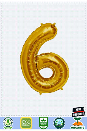 Şekilli Supershape Gold Rakam Folyo Balon 6 Numara 1 Gram Kız Erkek Çocuk Oyuncakları Eğitici Oyunca