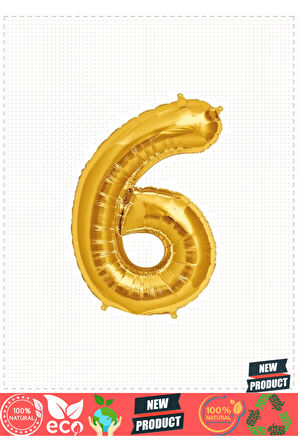 Şekilli Supershape Gold Rakam Folyo Balon 6 Numara 1 Gram Kız Erkek Çocuk Oyuncakları Eğitici Oyunca