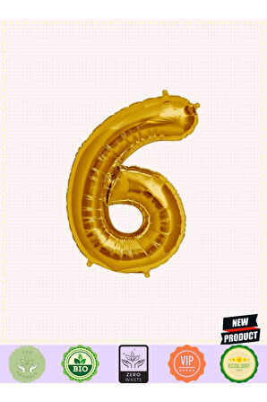 Şekilli Supershape Gold Rakam Folyo Balon 6 Numara 1 Gram Kız Erkek Çocuk Oyuncakları Eğitici Oyunca