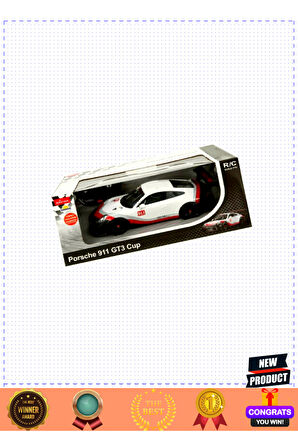 31343 1:14 Porsche 911 GT3 Cup Uzaktan Kumandalı Işıklı Araba 1 Gram Kız Erkek Çocuk Oyuncakları Eği