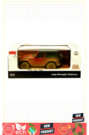 32021 Kumandalı Jeep Wrangler Rubicon Muddy 1:24 1 Gram Kız Erkek Çocuk Oyuncakları Eğitici Oyuncakl