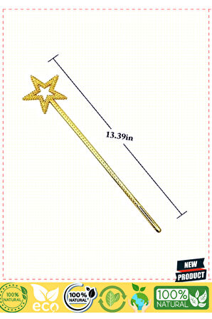 Altın Renk Yıldız Peri Asası Peri Değneği 34Cm 1 Gram 1 Gram Kız Erkek Çocuk Oyuncakları Eğitici Oyu
