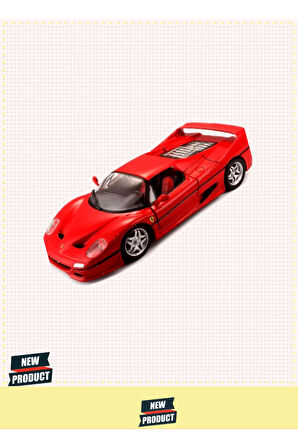 Bburagoo 1:24 Ferrari F50 Kırmızı Model Araba 5 Litre Kız Erkek Çocuk Oyuncakları Eğitici Oyuncaklar