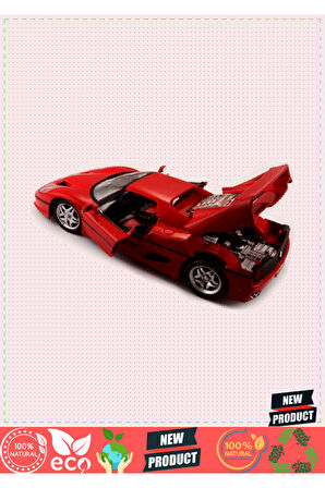 Bburagoo 1:24 Ferrari F50 Kırmızı Model Araba 5 Litre Kız Erkek Çocuk Oyuncakları Eğitici Oyuncaklar