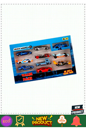 2627 10'lu Metal Araba 5 Litre Kız Erkek Çocuk Oyuncakları Eğitici Oyuncaklar