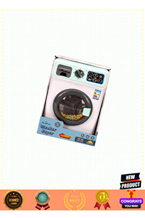 3009 Hommy Sesli ve Işıklı Yeşil Çamaşır Makinesi 1 Gram Kız Erkek Çocuk Oyuncakları Eğitici Oyuncak