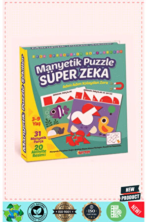 1536 DıyToy Manyetik Puzzle-Super Zeka / 31 Parça Puzzle / 3-9 yaş 1 Gram Kız Erkek Çocuk Oyuncaklar