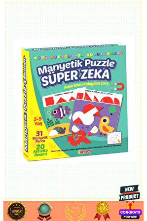 1536 DıyToy Manyetik Puzzle-Super Zeka / 31 Parça Puzzle / 3-9 yaş 1 Gram Kız Erkek Çocuk Oyuncaklar