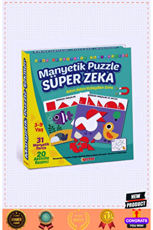 1536 DıyToy Manyetik Puzzle-Super Zeka / 31 Parça Puzzle / 3-9 yaş 1 Gram Kız Erkek Çocuk Oyuncaklar