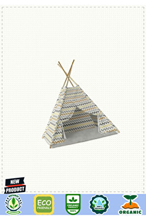 Mol-077 Ahşap Zigzag Oyun Çadırı-asya Oyuncak 5 Litre Kız Erkek Çocuk Oyuncakları Eğitici Oyuncaklar