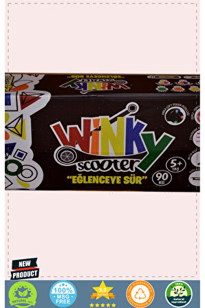 WSC1-I WİNKY Scooter Kırmızı Işıklı Kutulu-Çekirdek Zeka 1 Gram Kız Erkek Çocuk Oyuncakları Eğitici