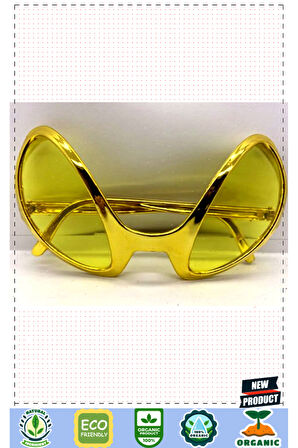 Retro Gözlük-80 li 90 lı Yıllar Parti Gözlüğü Gold Renk 8x13Cm 1 Gram Kız Erkek Çocuk Oyuncakları Eğ