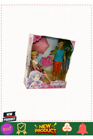 WG-115149 Kutulu 29cm Tatil Yapan Kız ve Arkadaşı- 1 Gram Kız Erkek Çocuk Oyuncakları Eğitici Oyunca