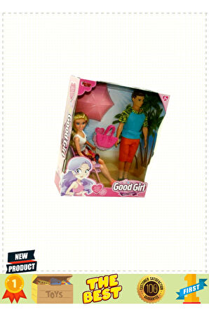 WG-115149 Kutulu 29cm Tatil Yapan Kız ve Arkadaşı- 1 Gram Kız Erkek Çocuk Oyuncakları Eğitici Oyunca