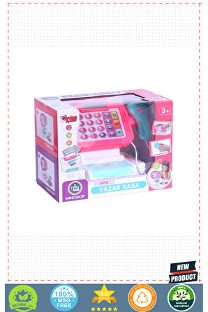 HUA-66102 Sesli ve Işıklı Dokunmatik Yazarkasa -Vardem 1 Gram Kız Erkek Çocuk Oyuncakları Eğitici Oy