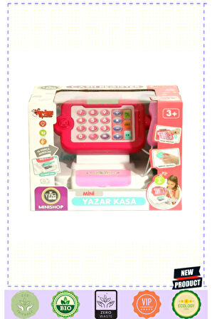 HUA-66102 Sesli ve Işıklı Dokunmatik Yazarkasa -Vardem 1 Gram Kız Erkek Çocuk Oyuncakları Eğitici Oy