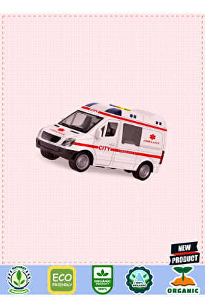 WY590E-F 1:16 Sürtmeli Sesli Işıklı Ambulans / Polis Arabası 1 Gram Kız Erkek Çocuk Oyuncakları Eğit