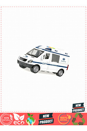 WY590E-F 1:16 Sürtmeli Sesli Işıklı Ambulans / Polis Arabası 1 Gram Kız Erkek Çocuk Oyuncakları Eğit