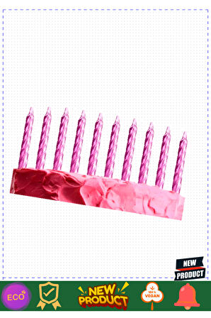 Rose Pembe Renk Doğum Günü Evlilik Yıldönümü Pasta Mumları 10 Adet 1 Gram Kız Erkek Çocuk Oyuncaklar