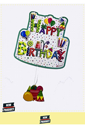 Happy Birthday Yazılı Asmalı 3D Doğum Günü Süslemesi 1 Gram Kız Erkek Çocuk Oyuncakları Eğitici Oyun