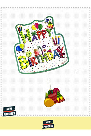 Happy Birthday Yazılı Asmalı 3D Doğum Günü Süslemesi 1 Gram Kız Erkek Çocuk Oyuncakları Eğitici Oyun