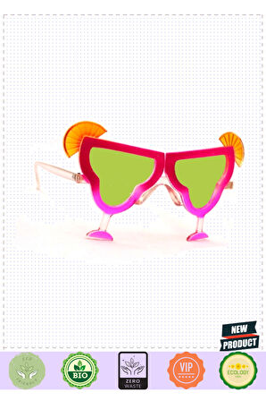 Margarita Parti Gözlüğü Pembe Renk 16x8cm 5 Litre Kız Erkek Çocuk Oyuncakları Eğitici Oyuncaklar