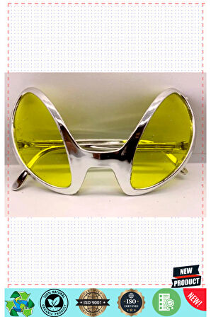 Retro Gözlük-80 li 90 lı Yıllar Parti Gözlüğü Gümüş Renk 8x13Cm 1 Gram Kız Erkek Çocuk Oyuncakları E