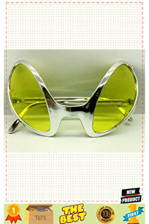 Retro Gözlük-80 li 90 lı Yıllar Parti Gözlüğü Gümüş Renk 8x13Cm 1 Gram Kız Erkek Çocuk Oyuncakları E