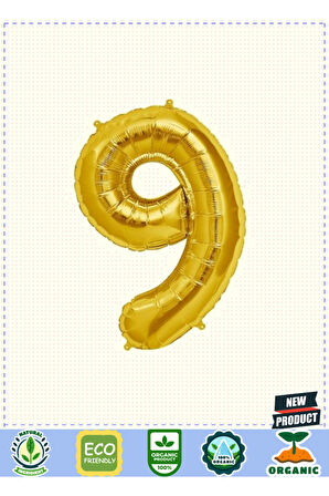 Şekilli Supershape Gold Rakam Folyo Balon 9 Numara 1 Gram Kız Erkek Çocuk Oyuncakları Eğitici Oyunca