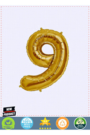Şekilli Supershape Gold Rakam Folyo Balon 9 Numara 1 Gram Kız Erkek Çocuk Oyuncakları Eğitici Oyunca